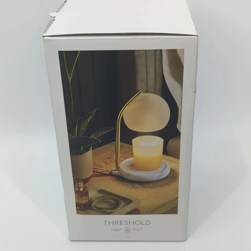 Threshold Target Candle Lamp Candle Warmer White Gold Frosted NWT NIB